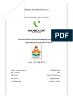 Recruitment & Selection Process at Videocon