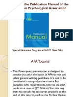 Guide To The Publication Manual of The American Psychological Association
