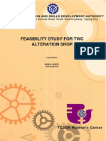 Feasibility Study For TWC Alteration Shop