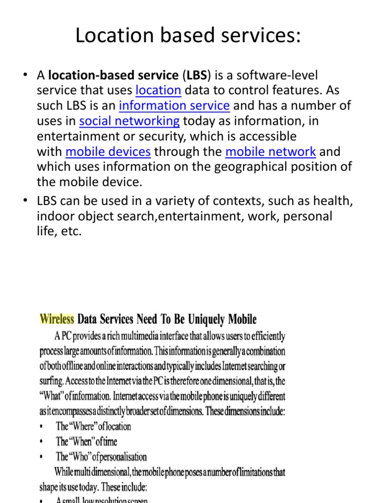 Understanding Location-Based Services | PDF | Location Based Service ...