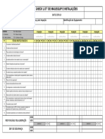 Check list de inspeção de bate estaca