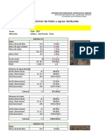 Volumen de Lodos y Aguas Residuales: Laguna # 01 Datos