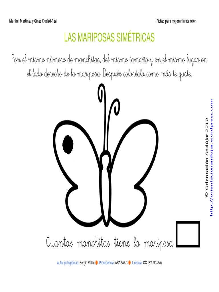 Las Mariposas Simc3a9tricas 1 | PDF, image size:768x1024