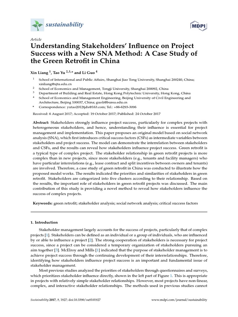 Sustainability Stakeholder | PDF | Social Network | Case Study