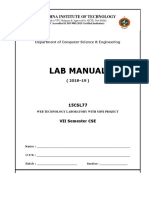 Lab Manual: Sri Krishna Institute of Technology