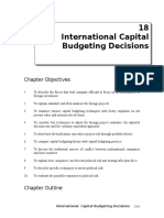 18 International Capital Budgeting Decisions: Chapter Objectives