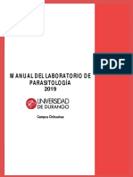 2019 Manual Del Laboratorio de Parasitlogía