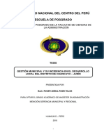 Gestión municipal y su incidencia en el desarrollo local