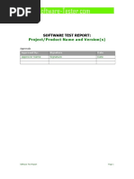 Software Test Report Template