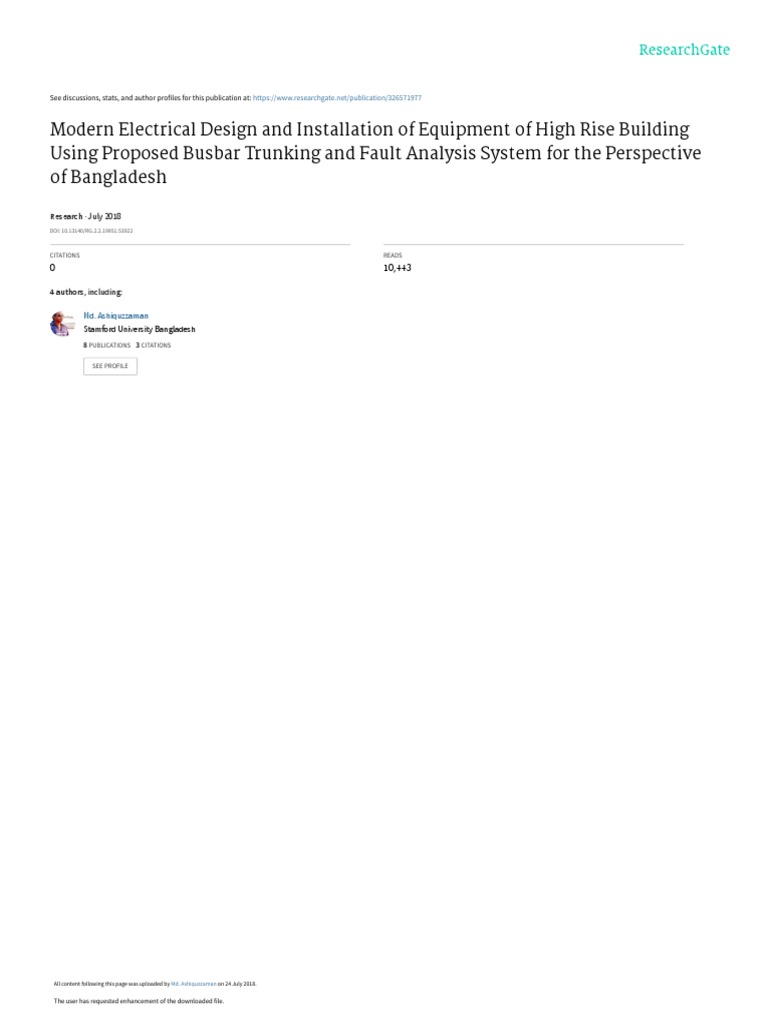 Modern Electrical Design and Installation of Equipment of High Rise ...