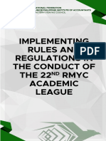 Implementing Rules and Regulations For The Conduct of The 22nd RMYC Academic League Final