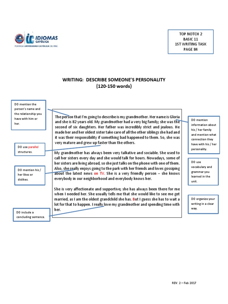 Writing Samples Top Notch 2 B11B12 PDF PDF Communication