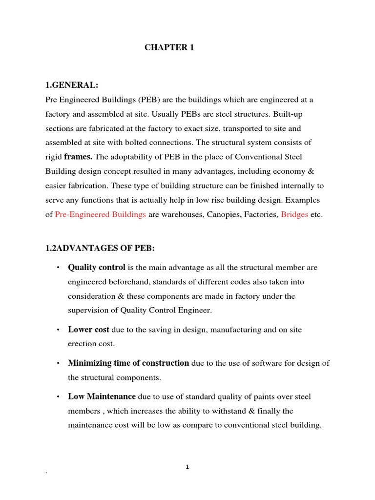 Pre-Engineered Buildings Overview | PDF | Framing (Construction) | Screw