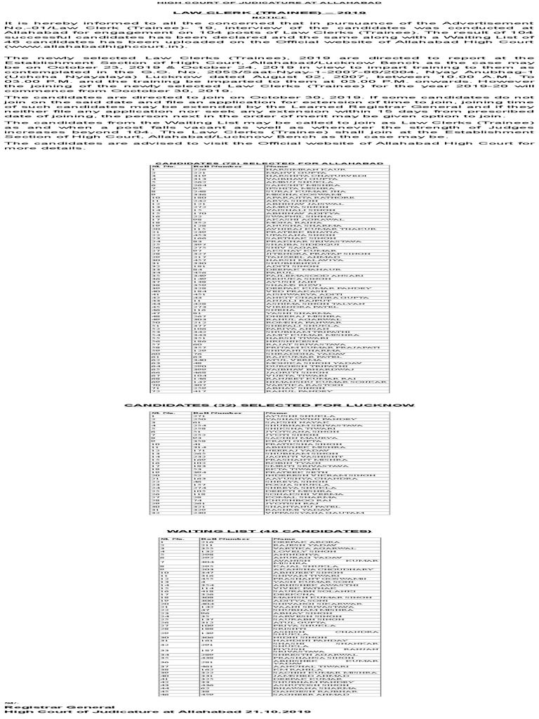 High Court Clerical Documentation Paper | PDF | Law Clerk | Courts