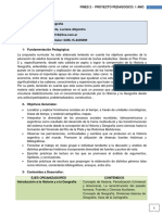 Proyecto Pedagógico Hist y Geograf 1 Año Turno Noche