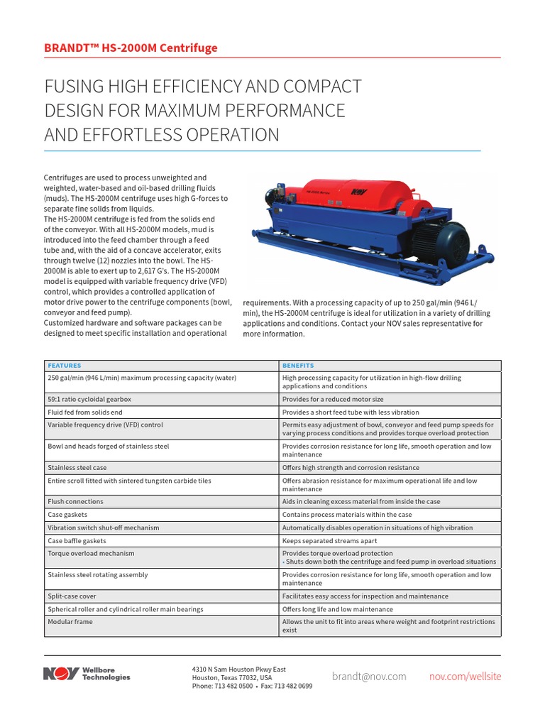 Centrifuge HS 2000 English PDF Centrifuge Pump