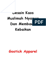 Desain Kaos Muslimah Nyaman Dan Membawa Kebaikan