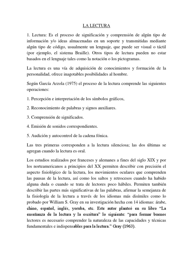 Elementos de la lectura y comprensión | PDF | Ciencia cognitiva | Cognición