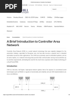 A Brief Introduction To Controller Area Network