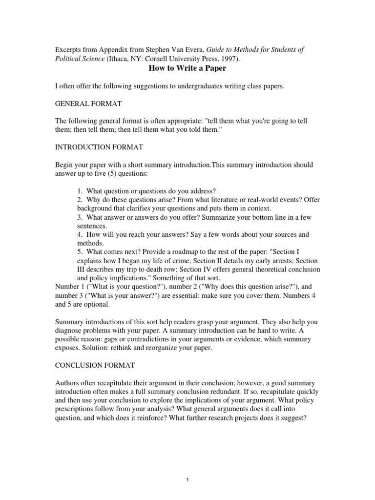 MIT-How To Write A Paper  PDF  A Manual For Writers Of Research