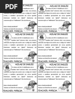 Pré-1 - 31 - Bilhete Homework