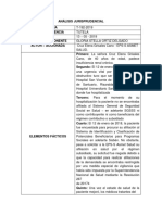 Análisis jurisprudencial sobre tutela de derechos a salud y seguridad social