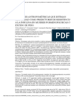 (PDF) _Variables Antropométricas Que Estiman Adiposidad Como Predictores de Resistencia a La Insulina en Mujeres Posmenopáusicas Con Exceso de Peso