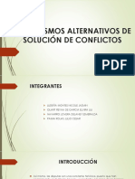 Mecanismos Alternativos de Solución de Conflictos