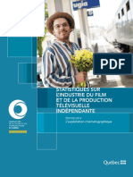 Statistiques Sur L'industrie Du Film Et de La Production Télévisuelle Indépendante. Édition 2019