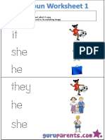 Pronoun Worksheets 1 PDF