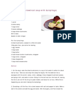Barszcz (Polish Beetroot Soup With Dumplings) : Ingredients