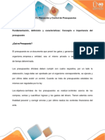 Temática Unidad 2 Control de Presupuestos