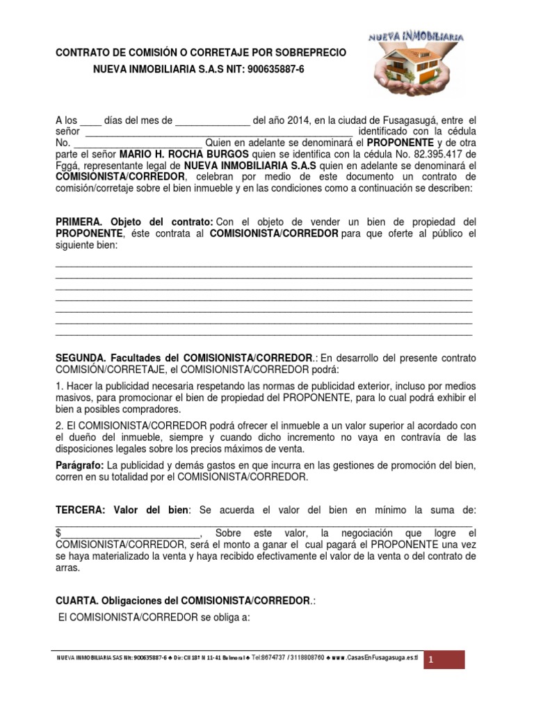 Contrato de Comision Por Sobreprecio | PDF | Gobierno | Instituciones  sociales