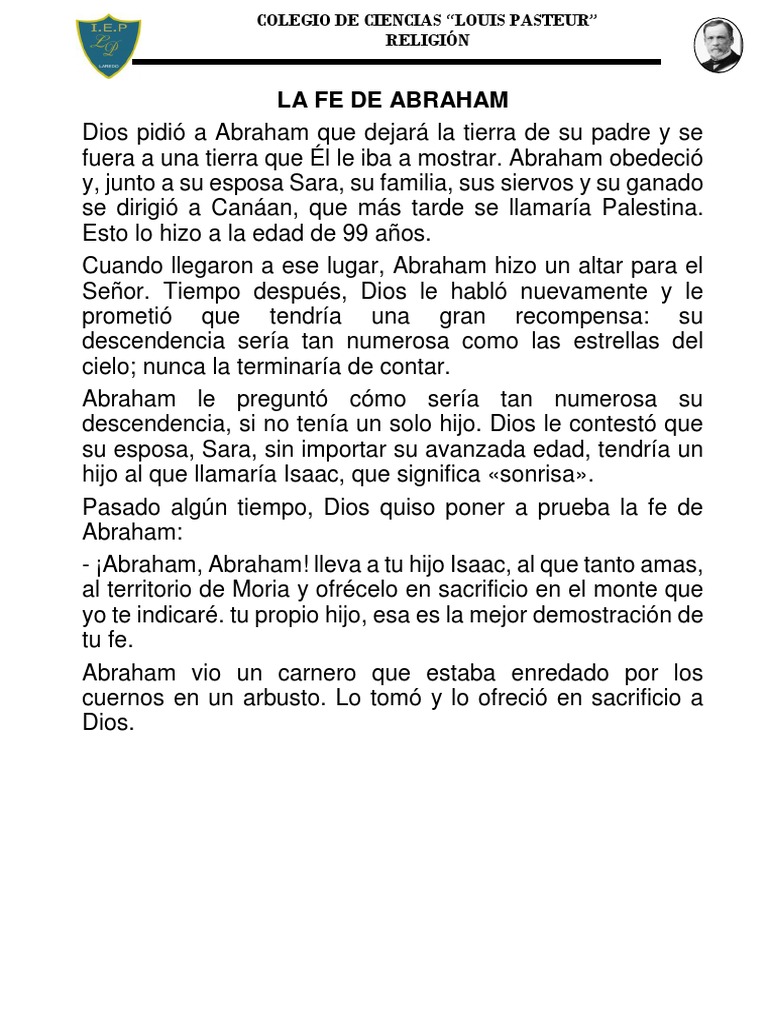 La Fe de Abraham | PDF | Abrahán | Sarah