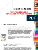 Tema. Pedagogia de La Integracion