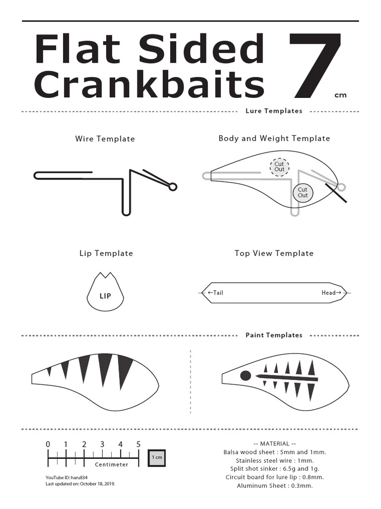 bass lure templates Making Wooden Fishing Lures: Carving and Painting Techniques that Really Catch Fish (Fox Chapel Publishing) 11 Step-by-Step Projects for Crawlers, Chasers, Wigglers, & More with Clear, Expert Advice: Rich Rousseau: 9781565234468 Universal Assorted Fins and Patterns