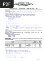 TD Chimie des Solutions : Exercices Corrigés | PDF