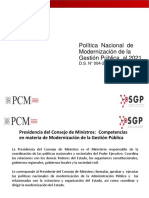 Politica Nac de Modernizacion de La Gestion Pública