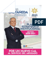 Plan Estratégico Institucional. 2020-2021. Cesar Castañeda Serrano Al CAL