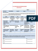 Ippd Form 1 - Teacher'S Individual Plan For Professsional Development School Year: 2012 - 2013