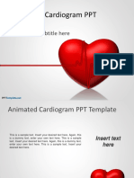 Animated Cardiogram PPT Template: Insert Your Subtitle Here