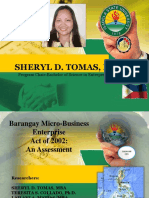 Sheryl D. Tomas, Mba: Program Chair-Bachelor of Science in Entrepreneurship