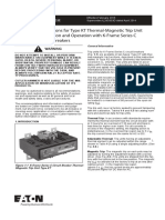 Instructions For Type KT Thermal-Magnetic Trip Unit Installation and Operation With K-Frame Series C Circuit Breakers