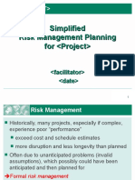 Simplified Risk Management Planning For