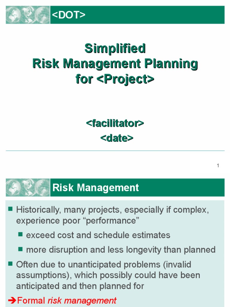 Simplified Risk Management Planning | PDF | Risk Management | Risk ...