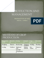 Crop Production and Management: Preparation of Soil