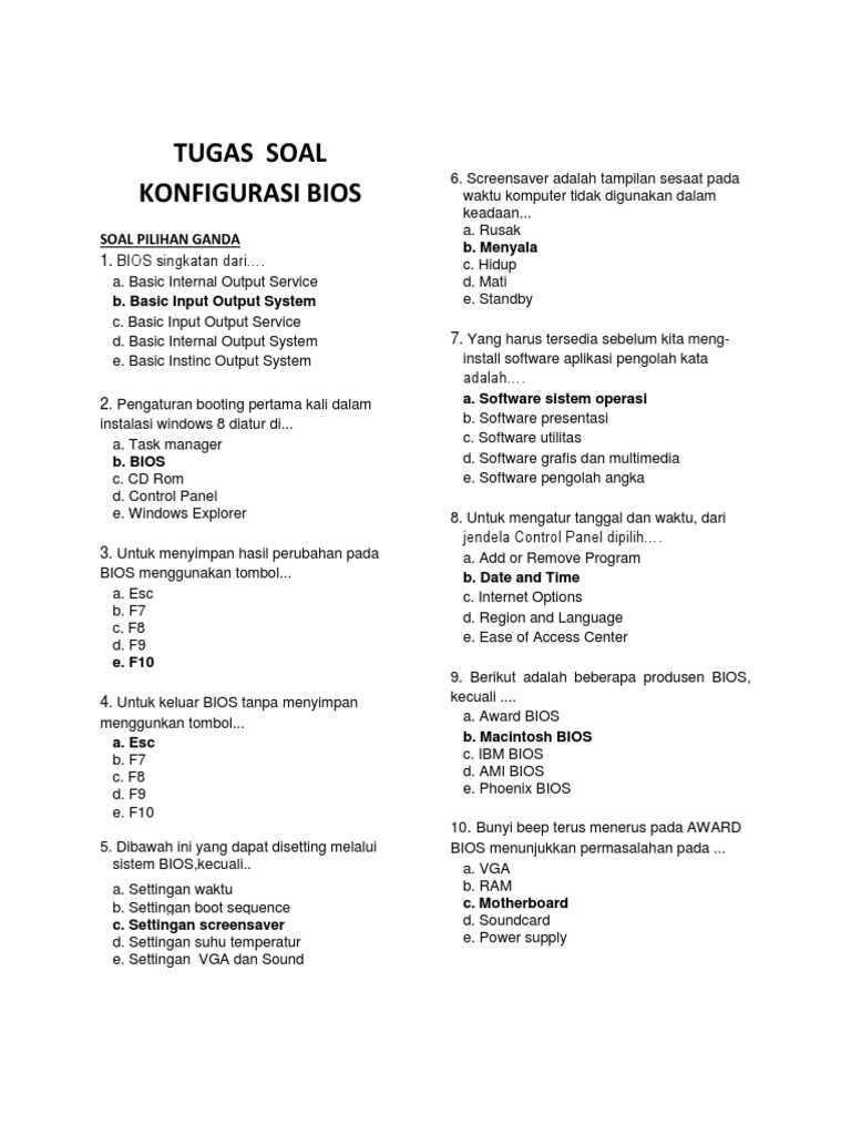 Tugas Soal Konfigurasi