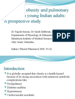 Abdominal Obesity and Pulmonary Functions in Young Indian Adults: A Prospective Study