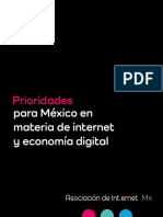 Prioridades para México en materia de Internet