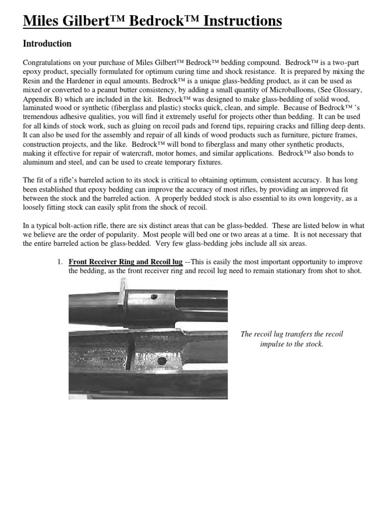 Glass Bedding Rifles PDF Magazine (Firearms) Rifle